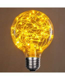 CL78451 E26 Base G80 Fairy Light GOLD LED Bulb 